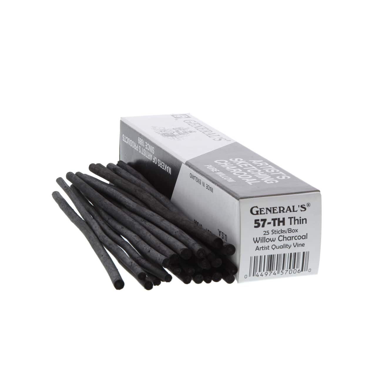 General&#x27;s&#xAE; Artist Thin Vine &#x26; Willow Sketching Charcoal